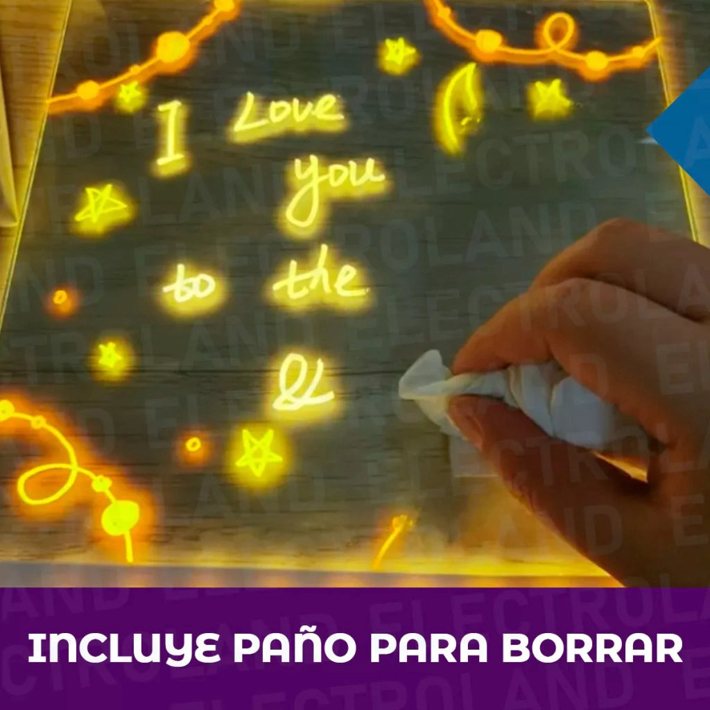 Pizarra Lampara Led Acrilica