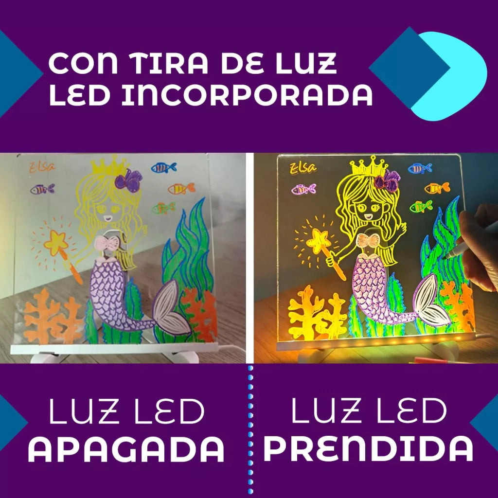 Pizarra Lampara Led Acrilica